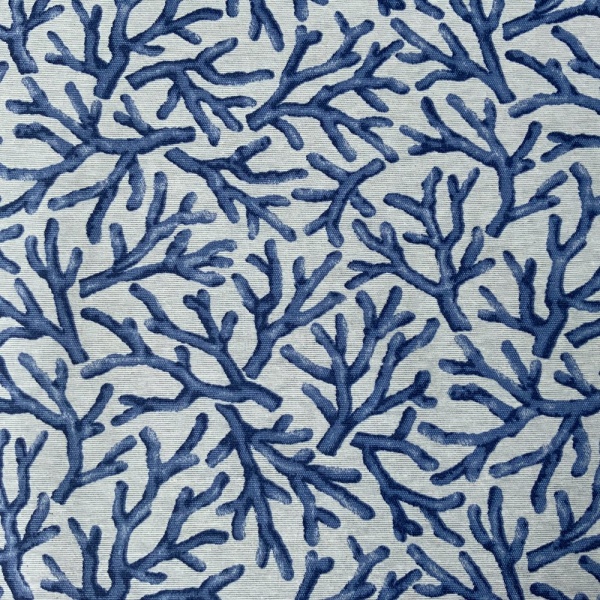 Coral Extra Wide Oilcloth in Blue
